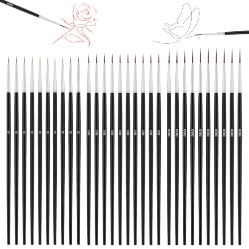30 Stück Feine Pinsel Set,Pinsel Feine Spitze,Pinsel Modellbau Fein,Modellbau Pinsel Set,3 Größen Pinsel-Set Mit Feiner Spitze,Malen Nach Zahlen Pinsel Für Basteln, Aquarell, Gesichtsbemalung 30 Stück Feine Pinsel Set,Pinsel Feine Spitze,Pinsel Modellbau Fein,Modellbau Pinsel Set,3 Größen Pinsel-Set Mit Feiner Spitze,Malen Nach Zahlen Pinsel Für Basteln, Aquarell, Gesichtsbemalung von pcsfoe