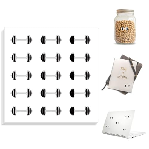Peacoblue 300Pcs Wasserfeste Selbstklebende Aufkleber 2.1x0.9cm Fitness-Hantel für Scrapbooking, Planer, Kalender, Journaling, Geschenk, Dekor, Klassenzimmer, Belohnungen, Laptop Peacoblue 300Pcs Wasserfeste Selbstklebende Aufkleber 2.1x0.9cm Fitness-Hantel für Scrapbooking, Planer, Kalender, Journaling, Geschenk, Dekor, Klassenzimmer, Belohnungen, Laptop von peacoblue