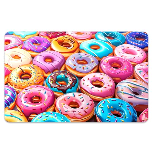 Peacoblue Bankkarten-Aufkleber, Kredit-/Debitkarte, individuelle Schutzhülle, bunte Donuts, 4 Stile, wasserdicht, kratzfest und ästhetisch, Aufkleber für die beliebtesten EBT-Transport-Schlüsselkarten von peacoblue