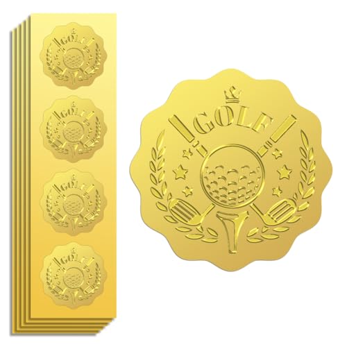 Peacoblue Goldfolie Aufkleber Siegel Prägung Golfball 5cm 100 Stück, Selbstklebendes Gold umprägtes Sticker für Sportzertifikat Papier Umschlag Siegel Geschenkkarten Dekoration Peacoblue Goldfolie Aufkleber Siegel Prägung Golfball 5cm 100 Stück, Selbstklebendes Gold umprägtes Sticker für Sportzertifikat Papier Umschlag Siegel Geschenkkarten Dekoration von peacoblue