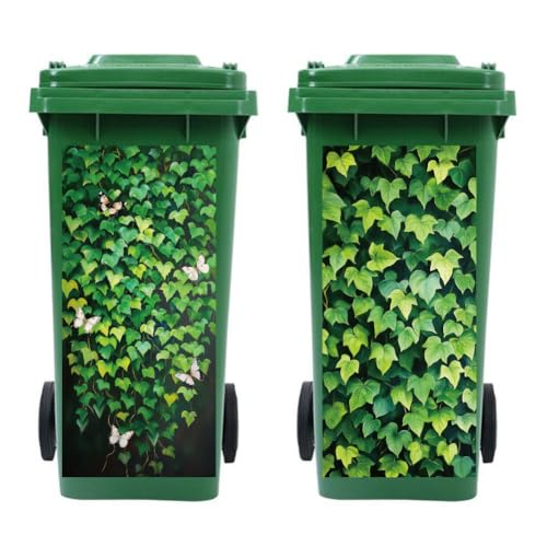 Peacoblue Mülltonnen Aufkleber 2 Bögen Efeu Aufkleber Selbstklebend, 38x82cm Wasserfest Selbstklebend Großer Aufkleber für Mülltonnen, Auffahrt, Garten, Außen- und Innendekoration Peacoblue Mülltonnen Aufkleber 2 Bögen Efeu Aufkleber Selbstklebend, 38x82cm Wasserfest Selbstklebend Großer Aufkleber für Mülltonnen, Auffahrt, Garten, Außen- und Innendekoration von peacoblue