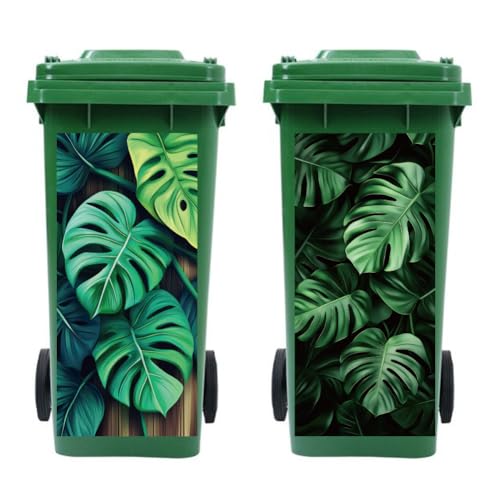 Peacoblue Mülltonnen Aufkleber 2 Bögen Monstera-Blätter Aufkleber Selbstklebend, 38x82cm Wasserfest Selbstklebend Großer Aufkleber für Mülltonnen, Auffahrt, Garten, Außen- und Innendekoration Peacoblue Mülltonnen Aufkleber 2 Bögen Monstera-Blätter Aufkleber Selbstklebend, 38x82cm Wasserfest Selbstklebend Großer Aufkleber für Mülltonnen, Auffahrt, Garten, Außen- und Innendekoration von peacoblue