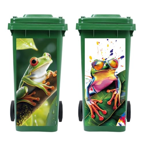 Peacoblue Mülltonnenaufkleber 2 Bögen Baumfrosch Klebeetiketten, 38 x 81 cm Wasserdicht Selbstklebend Groß für Mülltonnen Einfahrt Garten Innen Außen Dekoration Peacoblue Mülltonnenaufkleber 2 Bögen Baumfrosch Klebeetiketten, 38 x 81 cm Wasserdicht Selbstklebend Groß für Mülltonnen Einfahrt Garten Innen Außen Dekoration von peacoblue
