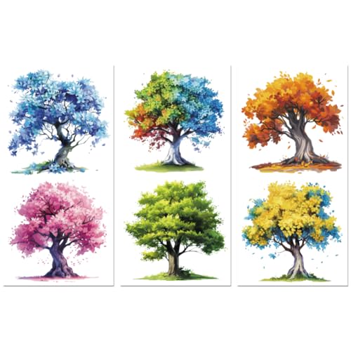 Peacoblue UV DTF Rub-On Transferfolie Möbel-Sticker Bunter Baum Muster 15x30cm, 3 Stk. Wasserfeste Deko-Transferaufkleber für Möbel Glas Gläser Porzellan Wäscheschränke Kommoden Holz Kunststoff Peacoblue UV DTF Rub-On Transferfolie Möbel-Sticker Bunter Baum Muster 15x30cm, 3 Stk. Wasserfeste Deko-Transferaufkleber für Möbel Glas Gläser Porzellan Wäscheschränke Kommoden Holz Kunststoff von peacoblue