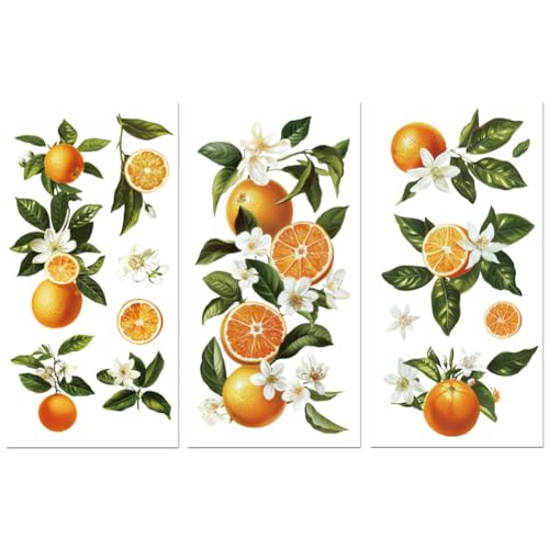 Peacoblue UV DTF Rub-On Transferfolie Möbel-Sticker Orange Muster 15x30cm, 3 Stk. Wasserfeste Deko-Transferaufkleber für Möbel Glas Gläser Porzellan Wäscheschränke Kommoden Holz Kunststoff Peacoblue UV DTF Rub-On Transferfolie Möbel-Sticker Orange Muster 15x30cm, 3 Stk. Wasserfeste Deko-Transferaufkleber für Möbel Glas Gläser Porzellan Wäscheschränke Kommoden Holz Kunststoff von peacoblue