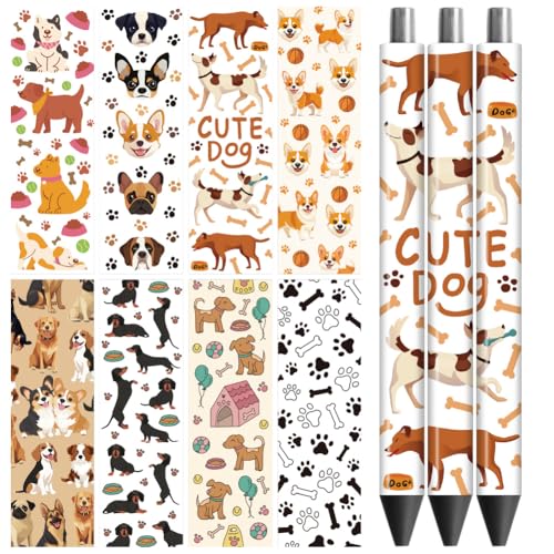 Peacoblue UV DTF Pen Wraps Transferaufkleber Hund, 48 Stück wasserdichte HD-Druck UV DTF Pen Aufkleber für personalisierte DIY Bleistift Stift Handwerk Geschenke Schenken Peacoblue UV DTF Pen Wraps Transferaufkleber Hund, 48 Stück wasserdichte HD-Druck UV DTF Pen Aufkleber für personalisierte DIY Bleistift Stift Handwerk Geschenke Schenken von peacoblue