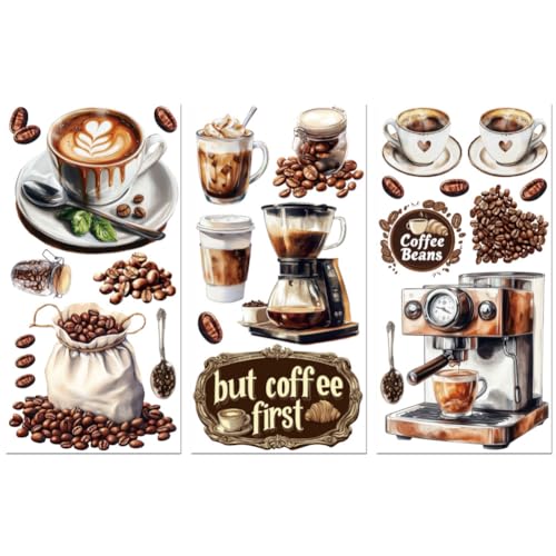 Peacoblue UV DTF Rub-On Transferfolie Möbel-Sticker Aber zuerst Kaffee Muster 15x30cm, 3 Stk. Wasserfeste Deko-Transferaufkleber für Möbel Glas Gläser Porzellan Wäscheschränke Kommoden Holz Kunststoff Peacoblue UV DTF Rub-On Transferfolie Möbel-Sticker Aber zuerst Kaffee Muster 15x30cm, 3 Stk. Wasserfeste Deko-Transferaufkleber für Möbel Glas Gläser Porzellan Wäscheschränke Kommoden Holz Kunststoff von peacoblue