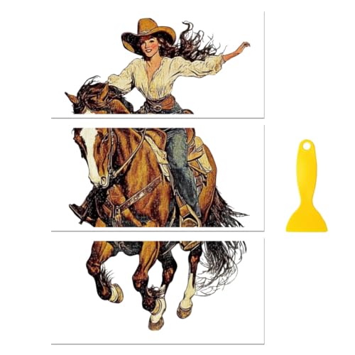 Peacoblue UV DTF Rub-On Transferfolie Möbel-Sticker Vintage Cowgirl und Pferd Muster 15x30cm, 3 Stk. Wasserfeste Deko-Transferaufkleber für Möbel Glas Porzellan Wäscheschränke Kommoden Holz Kunststoff Peacoblue UV DTF Rub-On Transferfolie Möbel-Sticker Vintage Cowgirl und Pferd Muster 15x30cm, 3 Stk. Wasserfeste Deko-Transferaufkleber für Möbel Glas Porzellan Wäscheschränke Kommoden Holz Kunststoff von peacoblue