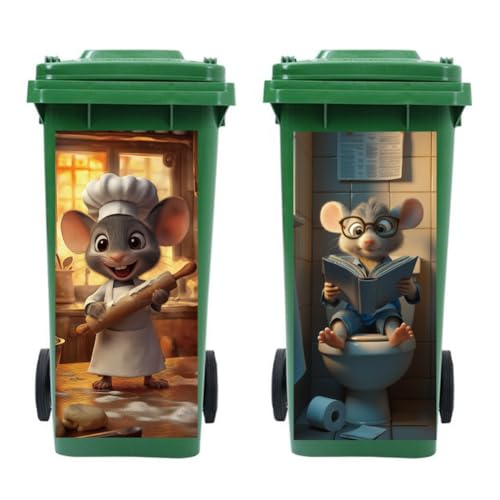 peacoblue 2 Stück Mülltonnenaufkleber 38x82cm Mouse Mülltonnen Aufkleber Wetterfest Groß Mülltonnen Sticker Draußen Für Auffahrt, Garten, Außen- und Innendekoration peacoblue 2 Stück Mülltonnenaufkleber 38x82cm Mouse Mülltonnen Aufkleber Wetterfest Groß Mülltonnen Sticker Draußen Für Auffahrt, Garten, Außen- und Innendekoration von peacoblue
