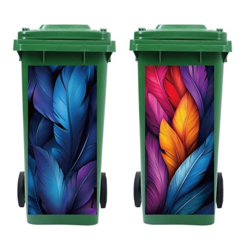Peacoblue Mülltonnen Aufkleber 2 Bögen Bunte Federn Aufkleber Selbstklebend, 38x82cm Wasserfest Selbstklebend Großer Aufkleber für Mülltonnen, Auffahrt, Garten, Außen- und Innendekoration Peacoblue Mülltonnen Aufkleber 2 Bögen Bunte Federn Aufkleber Selbstklebend, 38x82cm Wasserfest Selbstklebend Großer Aufkleber für Mülltonnen, Auffahrt, Garten, Außen- und Innendekoration von peacoblue