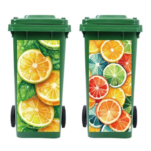 Peacoblue Mülltonnen Aufkleber 2 Bögen Zitronenscheiben Aufkleber Selbstklebend, 38x82cm Wasserfest Selbstklebend Großer Aufkleber für Mülltonnen, Auffahrt, Garten, Außen- und Innendekoration Peacoblue Mülltonnen Aufkleber 2 Bögen Zitronenscheiben Aufkleber Selbstklebend, 38x82cm Wasserfest Selbstklebend Großer Aufkleber für Mülltonnen, Auffahrt, Garten, Außen- und Innendekoration von peacoblue