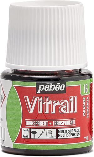 Pebeo Vitrail Glasmalfarbe, Buntglaseffekt, 45 ml, Orange von Pebeo