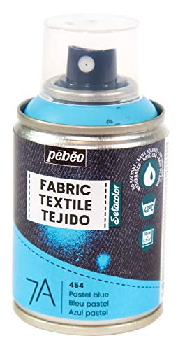 Pébéo - Textilfarbe Spray für Textilien 7A Spray - Natürliche und synthetische Stoffe - Auf Wasserbasis - Lösungsmittelfrei - Waschmaschinenfest - Sprühfarbe für Textilgestaltung - Pastellblau von pebeo