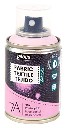 Pébéo - Textilfarbe Spray für Textilien 7A Spray - Natürliche und synthetische Stoffe - Auf Wasserbasis - Lösungsmittelfrei - Waschmaschinenfest - Sprühfarbe für Textilgestaltung - Pastellrosa von pebeo