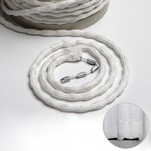 peiyee 10M Bleiband für Gardinen 300g,Bleiband Duschvorhang Beschwerer,Gardinenbeschwerer Vorhang Beschwerer Outdoor Glatte AufhäNgung Perfekte Falten,für VorhäNge Gardinen Stoffe Moskitonetz(30g/m) von peiyee