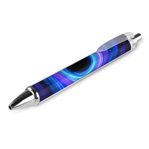 Klassischer Kugelschreiber für Bürobedarf, Schwarzes Loch im abstrakten Weltraum, Blau, 0,5 mm, feine Spitze, schwarze Tinte, glatter Schreibstift Klassischer Kugelschreiber für Bürobedarf, Schwarzes Loch im abstrakten Weltraum, Blau, 0,5 mm, feine Spitze, schwarze Tinte, glatter Schreibstift von peiyeety