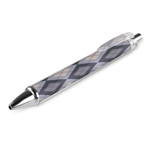 Klassischer Kugelschreiber für Bürobedarf, geometrisches Muster, karierte Zelle, diagonal, 0,5 mm, feine Spitze, schwarze Tinte, glatter Schreibstift Klassischer Kugelschreiber für Bürobedarf, geometrisches Muster, karierte Zelle, diagonal, 0,5 mm, feine Spitze, schwarze Tinte, glatter Schreibstift von peiyeety