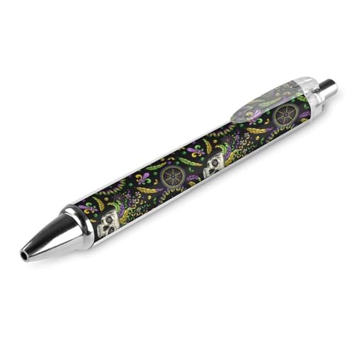 Kugelschreiber „Classic Office Supplies, Mardi Gras Skulls, 0,5 mm feine Spitze, schwarze Tinte, glatter Schreibstift Kugelschreiber „Classic Office Supplies, Mardi Gras Skulls, 0,5 mm feine Spitze, schwarze Tinte, glatter Schreibstift von peiyeety