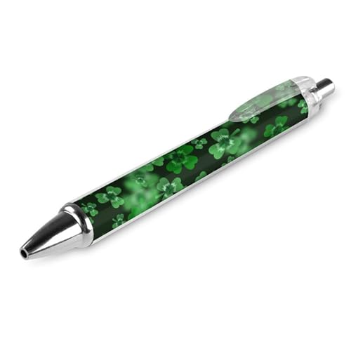 Kugelschreiber für Bürobedarf, klassischer St. Patrick's Day, grünes Kleeblatt, Gras, schwarz, 0,5 mm feine Spitze, schwarze Tinte, glatter Schreibstift Kugelschreiber für Bürobedarf, klassischer St. Patrick's Day, grünes Kleeblatt, Gras, schwarz, 0,5 mm feine Spitze, schwarze Tinte, glatter Schreibstift von peiyeety