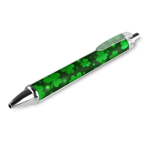 Niedlicher Büro-Kugelschreiber, Unisex, 0,5 mm feine Spitze, schwarze Tinte, glatter Schreibstift, St. Patricks Day, grünes Kleeblatt, Kleeblatt, Gras Niedlicher Büro-Kugelschreiber, Unisex, 0,5 mm feine Spitze, schwarze Tinte, glatter Schreibstift, St. Patricks Day, grünes Kleeblatt, Kleeblatt, Gras von peiyeety