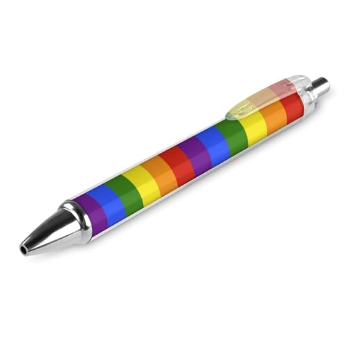 Niedlicher Büro-Kugelschreiber, Unisex, 0,5 mm feine Spitze, schwarze Tinte, glatter Schreibstift, US LGBT Love Pride Rainbow American Flag von peiyeety