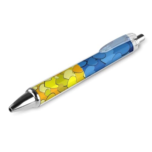 Niedlicher Büro-Kugelschreiber, Unisex, 0,5 mm feine Spitze, schwarze Tinte, glatter Schreibstift, Ukraine-Liebes-Herz-Flagge Niedlicher Büro-Kugelschreiber, Unisex, 0,5 mm feine Spitze, schwarze Tinte, glatter Schreibstift, Ukraine-Liebes-Herz-Flagge von peiyeety