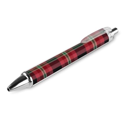 Niedlicher Büro-Kugelschreiber, Unisex, 0,5 mm feine Spitze, schwarze Tinte, glatter Schreibstift, rot-grünes Karomuster, Weihnachtsmuster Niedlicher Büro-Kugelschreiber, Unisex, 0,5 mm feine Spitze, schwarze Tinte, glatter Schreibstift, rot-grünes Karomuster, Weihnachtsmuster von peiyeety