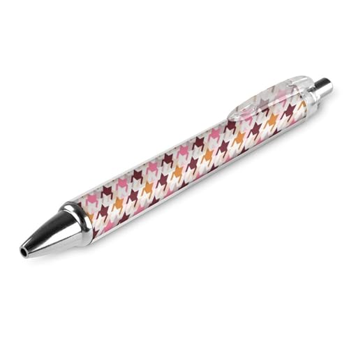 Schnelltrocknender Bürostift, Hahnentritt-Pink, 0,5 mm feine Spitze, schwarze Tinte, Kugelschreiber mit sanftem Schreiben Schnelltrocknender Bürostift, Hahnentritt-Pink, 0,5 mm feine Spitze, schwarze Tinte, Kugelschreiber mit sanftem Schreiben von peiyeety