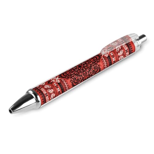 Schnelltrocknender Bürostift, Paisley-Rot, 0,5 mm feine Spitze, schwarze Tinte, Kugelschreiber mit sanftem Schreibgefühl Schnelltrocknender Bürostift, Paisley-Rot, 0,5 mm feine Spitze, schwarze Tinte, Kugelschreiber mit sanftem Schreibgefühl von peiyeety