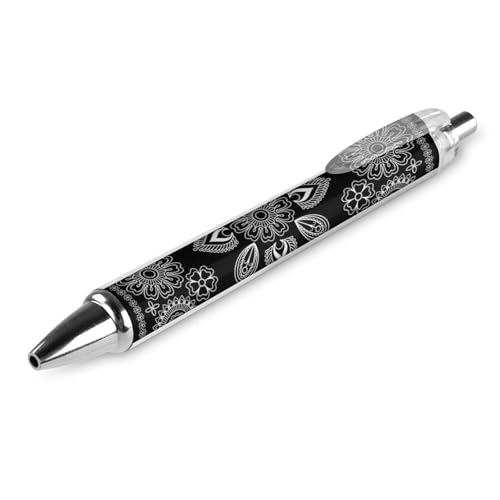 Schnelltrocknender Bürostift, Paisley-Schwarz-Weiß, 0,5 mm feine Spitze, schwarze Tinte, Kugelschreiber mit sanftem Schreibgefühl Schnelltrocknender Bürostift, Paisley-Schwarz-Weiß, 0,5 mm feine Spitze, schwarze Tinte, Kugelschreiber mit sanftem Schreibgefühl von peiyeety