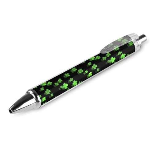 Schnelltrocknender Bürostift, St. Patricks Day, grünes Kleeblatt, Kleeblatt, Gras, schwarz, 0,5 mm feine Spitze, schwarze Tinte, Kugelschreiber mit sanftem Schreibgefühl Schnelltrocknender Bürostift, St. Patricks Day, grünes Kleeblatt, Kleeblatt, Gras, schwarz, 0,5 mm feine Spitze, schwarze Tinte, Kugelschreiber mit sanftem Schreibgefühl von peiyeety