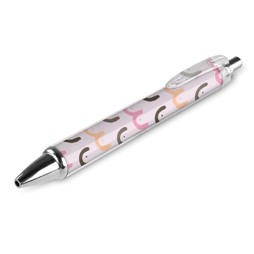 Schnelltrocknender Bürostift, abstraktes Brustmuster, Rosa, 0,5 mm feine Spitze, schwarze Tinte, Kugelschreiber mit glatter Schreibfläche Schnelltrocknender Bürostift, abstraktes Brustmuster, Rosa, 0,5 mm feine Spitze, schwarze Tinte, Kugelschreiber mit glatter Schreibfläche von peiyeety