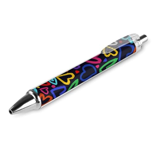 Schnelltrocknender Bürostift, bunter Kugelschreiber mit Liebesherzen und Valentinstagsmotiv, 0,5 mm feine Spitze, schwarze Tinte, glattes Schreiben Schnelltrocknender Bürostift, bunter Kugelschreiber mit Liebesherzen und Valentinstagsmotiv, 0,5 mm feine Spitze, schwarze Tinte, glattes Schreiben von peiyeety