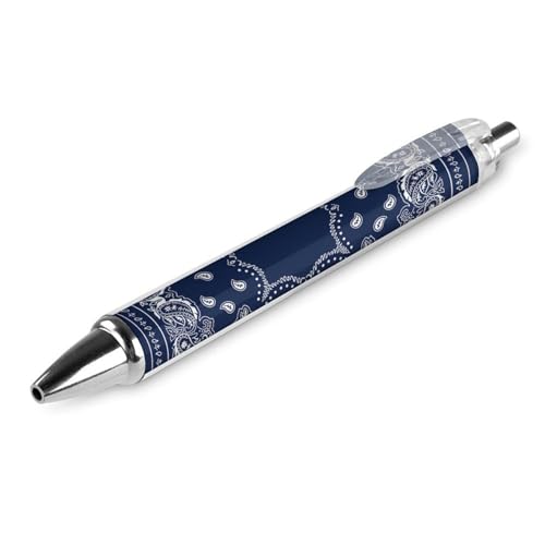 peiyeety Herren-Kugelschreiber mit glattem Schreibgefühl, hochwertiger Druckkugelschreiber mit schnelltrocknender Tinte, cooles Marineblau, Paisleymuster peiyeety Herren-Kugelschreiber mit glattem Schreibgefühl, hochwertiger Druckkugelschreiber mit schnelltrocknender Tinte, cooles Marineblau, Paisleymuster von peiyeety
