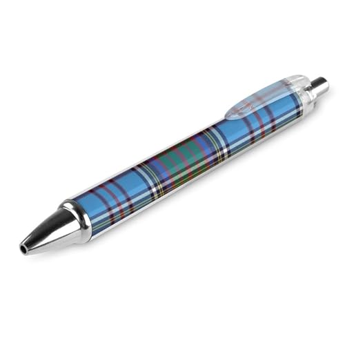 peiyeety Herren-Kugelschreiber mit glattem Schreibgefühl, hochwertiger Druckkugelschreiber mit schnelltrocknender Tinte, schottisches Tartan-Karomuster, Blau peiyeety Herren-Kugelschreiber mit glattem Schreibgefühl, hochwertiger Druckkugelschreiber mit schnelltrocknender Tinte, schottisches Tartan-Karomuster, Blau von peiyeety