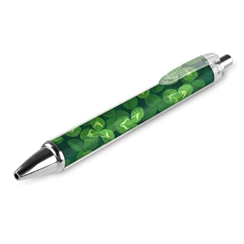 peiyeety Klassischer Kugelschreiber mit feiner Spitze, 0,5 mm, schwarze Tinte, glattes Schreiben, Bürobedarf, Stift, St. Patricks Day, grünes Kleeblatt, Kleeblatt, Gras peiyeety Klassischer Kugelschreiber mit feiner Spitze, 0,5 mm, schwarze Tinte, glattes Schreiben, Bürobedarf, Stift, St. Patricks Day, grünes Kleeblatt, Kleeblatt, Gras von peiyeety