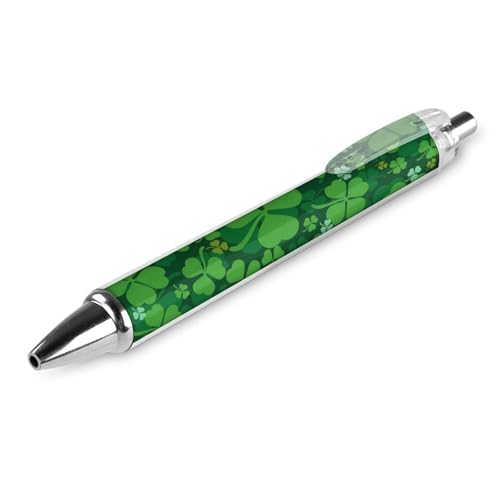 peiyeety Klassischer Kugelschreiber mit feiner Spitze, 0,5 mm, schwarze Tinte, glattes Schreiben, Bürobedarf, Stift, St. Patricks Day, grünes Kleeblatt, Kleeblatt, Gras peiyeety Klassischer Kugelschreiber mit feiner Spitze, 0,5 mm, schwarze Tinte, glattes Schreiben, Bürobedarf, Stift, St. Patricks Day, grünes Kleeblatt, Kleeblatt, Gras von peiyeety