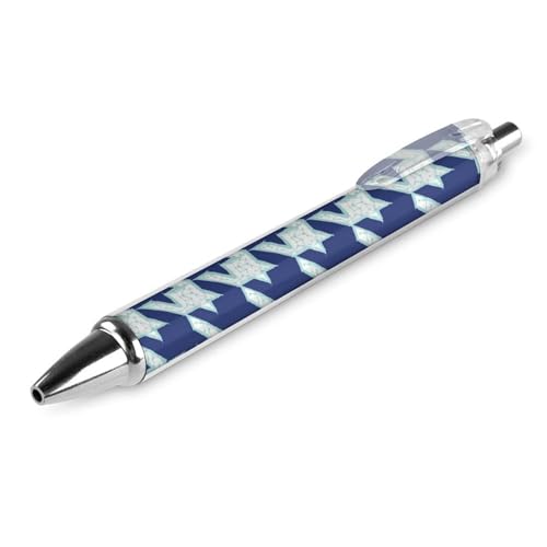 peiyeety Klassischer Kugelschreiber mit feiner Spitze, 0,5 mm, schwarze Tinte, glattes Schreiben, Bürobedarf, Stift, blaues klassisches Retro-Hahnentrittmuster peiyeety Klassischer Kugelschreiber mit feiner Spitze, 0,5 mm, schwarze Tinte, glattes Schreiben, Bürobedarf, Stift, blaues klassisches Retro-Hahnentrittmuster von peiyeety