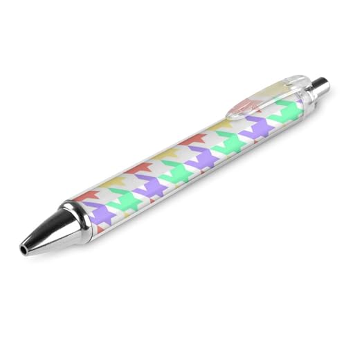 peiyeety Klassischer Kugelschreiber mit feiner Spitze, 0,5 mm, schwarze Tinte, glattes Schreiben, Bürobedarf, Stift, grün, blau, gelb, Hahnentrittmuster im Patchwork-Stil peiyeety Klassischer Kugelschreiber mit feiner Spitze, 0,5 mm, schwarze Tinte, glattes Schreiben, Bürobedarf, Stift, grün, blau, gelb, Hahnentrittmuster im Patchwork-Stil von peiyeety