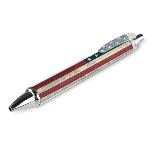 peiyeety Klassischer Kugelschreiber mit feiner Spitze, 0,5 mm, schwarze Tinte, glattes Schreiben, Bürobedarf, Stift, rot, blau, weiß, amerikanische Flagge peiyeety Klassischer Kugelschreiber mit feiner Spitze, 0,5 mm, schwarze Tinte, glattes Schreiben, Bürobedarf, Stift, rot, blau, weiß, amerikanische Flagge von peiyeety