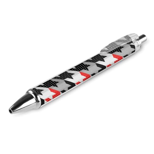 peiyeety Klassischer Kugelschreiber mit feiner Spitze, 0,5 mm, schwarze Tinte, glattes Schreiben, Bürobedarf, Stift, schwarz, rot, weiß, Hahnentrittmuster im Patchwork-Stil peiyeety Klassischer Kugelschreiber mit feiner Spitze, 0,5 mm, schwarze Tinte, glattes Schreiben, Bürobedarf, Stift, schwarz, rot, weiß, Hahnentrittmuster im Patchwork-Stil von peiyeety