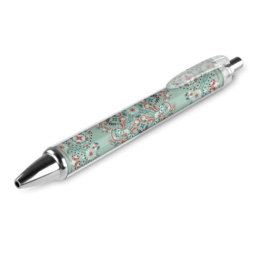 peiyeety Klassischer Kugelschreiber mit feiner Spitze, 0,5 mm, schwarze Tinte, glattes Schreiben, Bürobedarf, Stift, traditionelles Blumen-Paisley-Bandanna-Muster peiyeety Klassischer Kugelschreiber mit feiner Spitze, 0,5 mm, schwarze Tinte, glattes Schreiben, Bürobedarf, Stift, traditionelles Blumen-Paisley-Bandanna-Muster von peiyeety