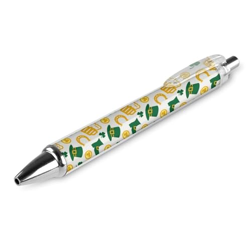 peiyeety Kugelschreiber für Damen mit glattem Schreibgefühl, Happy St. Patricks Day, Kleeblatt, Bier, goldenes Hufeisen, weißer Premium-Druckkugelschreiber mit schnelltrocknender Tinte peiyeety Kugelschreiber für Damen mit glattem Schreibgefühl, Happy St. Patricks Day, Kleeblatt, Bier, goldenes Hufeisen, weißer Premium-Druckkugelschreiber mit schnelltrocknender Tinte von peiyeety