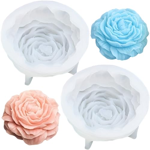 pekifaves 2 Stück Pfingstrose Blume Kerzenform Silikon, Kerzen Silikonformen, Kerzenformen 3D DIY Gießformen Kerzen Gießen Formen, für DIY Herstellung Kerzen Seife pekifaves 2 Stück Pfingstrose Blume Kerzenform Silikon, Kerzen Silikonformen, Kerzenformen 3D DIY Gießformen Kerzen Gießen Formen, für DIY Herstellung Kerzen Seife von pekifaves