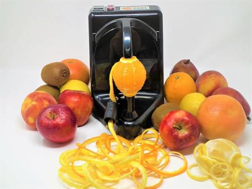 Pelamatic Orange Peeler Profesional Elektrischer Kartoffelschäler für Kartoffeln, Orangen, Tomaten, Kiwis, Pfirsiche und andere Früchte oder Gemüse, Klinge aus Edelstahl, 2026 (schwarz) von pelamatic