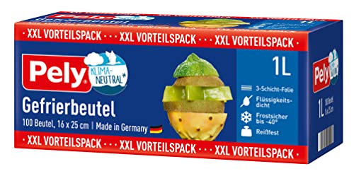 pely 8671 Gefrierbeutel, 1 L, 100 Beutel, Vorteilspack pely 8671 Gefrierbeutel, 1 L, 100 Beutel, Vorteilspack von pely
