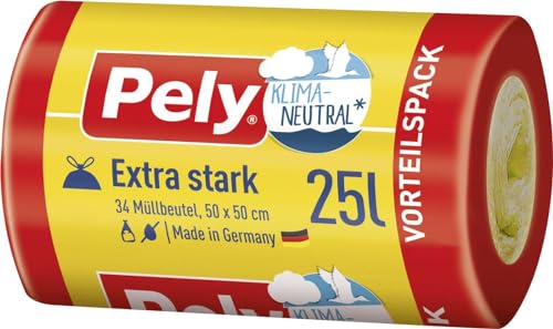 Pely Müllbeutel 25 L 34 Stück Müllsack Abfallbeutel extra stark Klimaneutral Pely Müllbeutel 25 L 34 Stück Müllsack Abfallbeutel extra stark Klimaneutral von pely