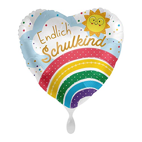 pelzitoys Folienballon Ballon Endlich Schulkind rund von pelzitoys