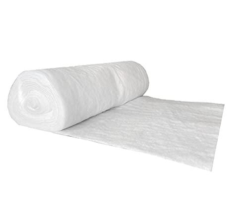 pemmiproducts Patchworkvlies aus Baumwolle (EUR 4,77/m²), 1,5 m breit x 2,50m lang, 100 g/m², ca. 10 mm dick, 3.75 m², Volumenvlies, Polstervlies für den Retro-Vintage-Effekt, Watte von pemmiproducts