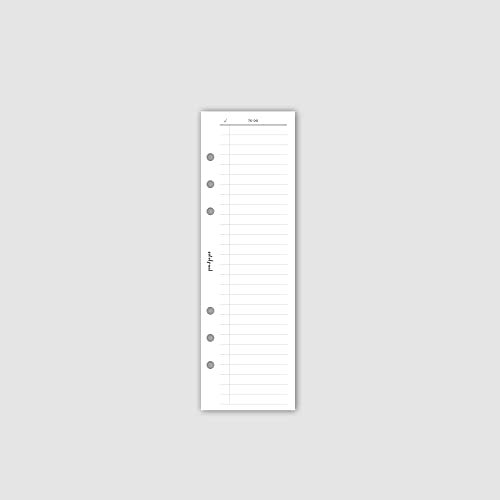 pen & pages® Einlagen "To Do" für Ringplaner - Din A5 Slim - 6 Löcher - A5 Organizer - 25 Blatt - 6,5 x 21 cm von pen & pages